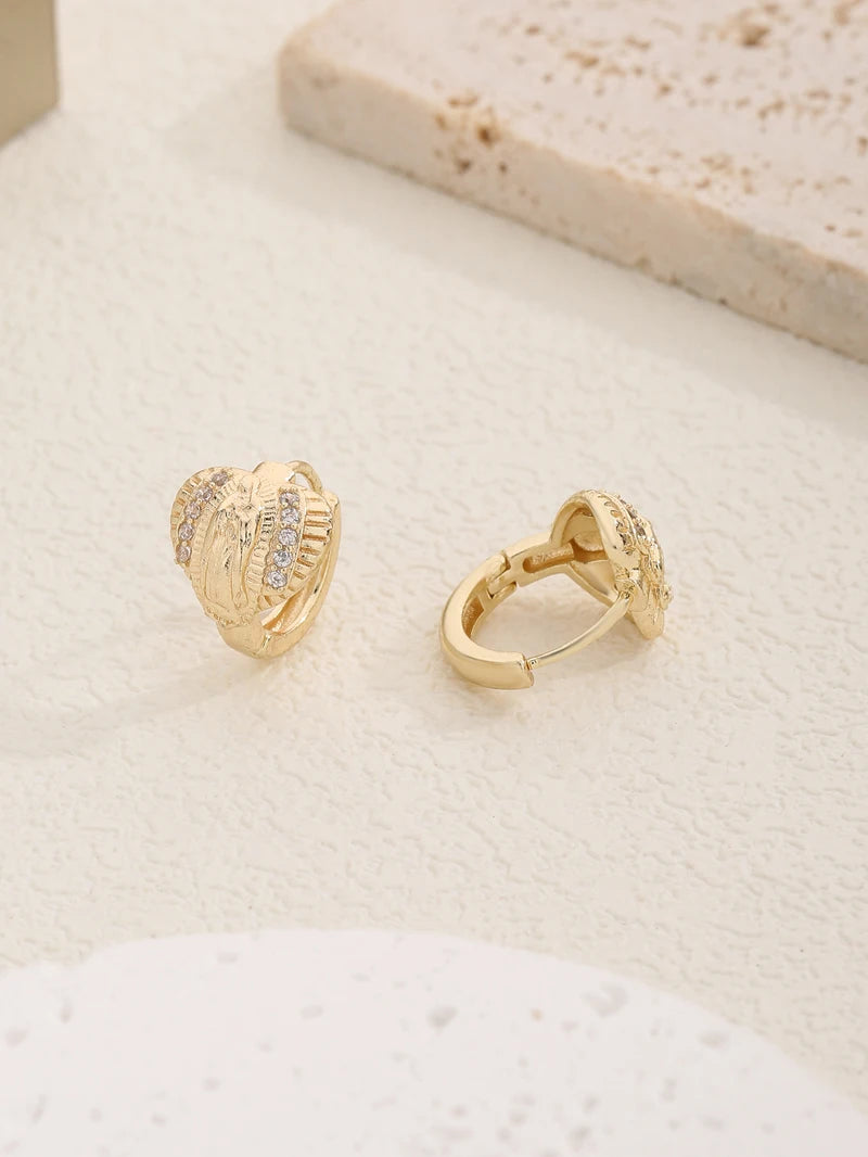 Bijoux Chrétiens - Boucles d'oreilles colorées de la Vierge Marie pour femmes