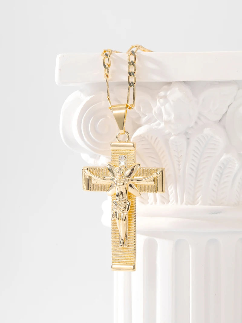 Bijoux Chrétiens - Collier avec croix accompagné du christ