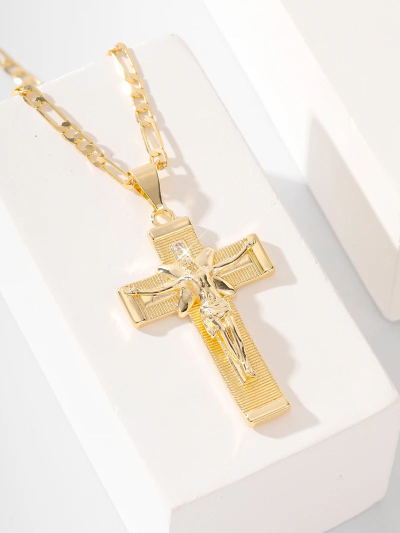 Bijoux Chrétiens - Collier avec croix accompagné du christ