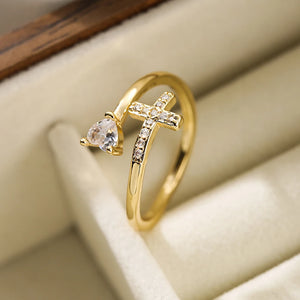 Bijoux Chrétien - Bague Plaquée Or 18K Brillante CZ Zircon, pour Femmes