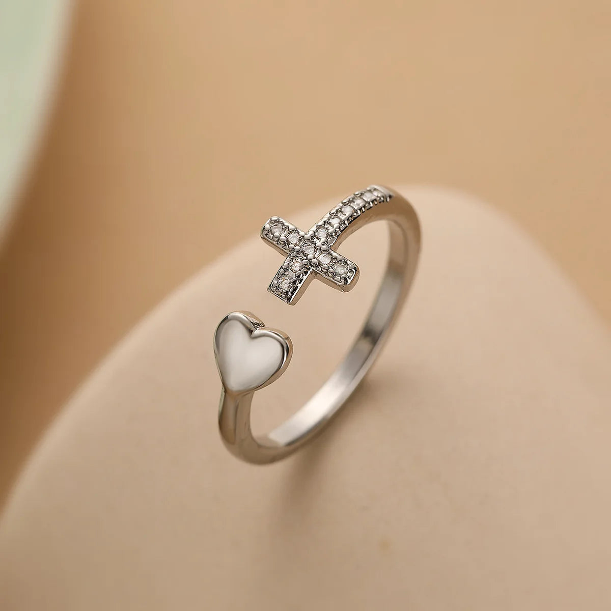 Bijoux Chrétien - Bague Plaquée Or 18K Brillante CZ Zircon, pour Femmes